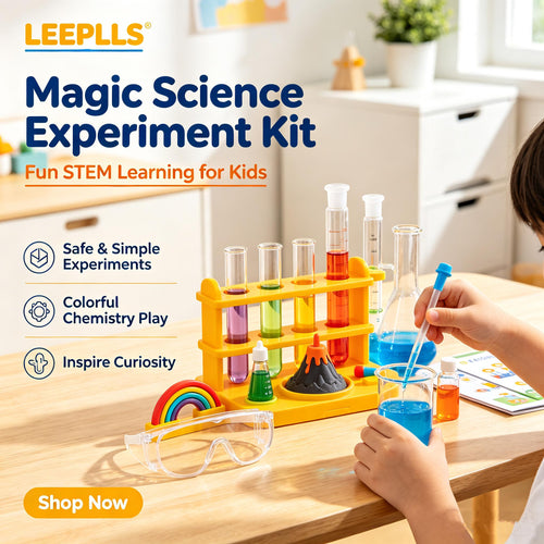 🧪LEEPLLS Magic Science Experiment Kit, Kids STEM Chemistry Lab Toy Set